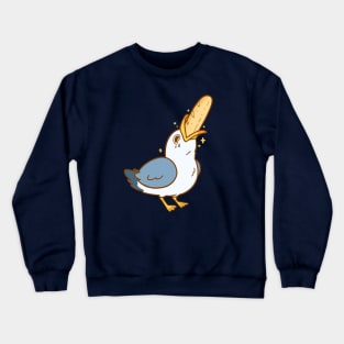 Seagull Eating Breadstick Crewneck Sweatshirt